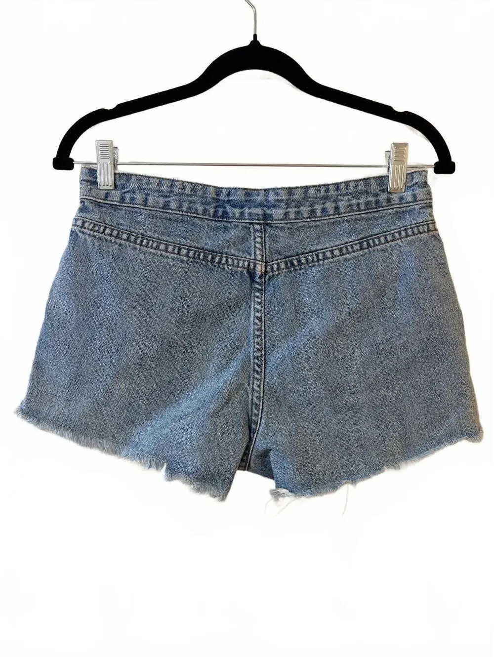 Vintage J.Crew Denim Cut-Off Shorts Womens Size 4 Light Wash Frayed Hem 5-Pocket